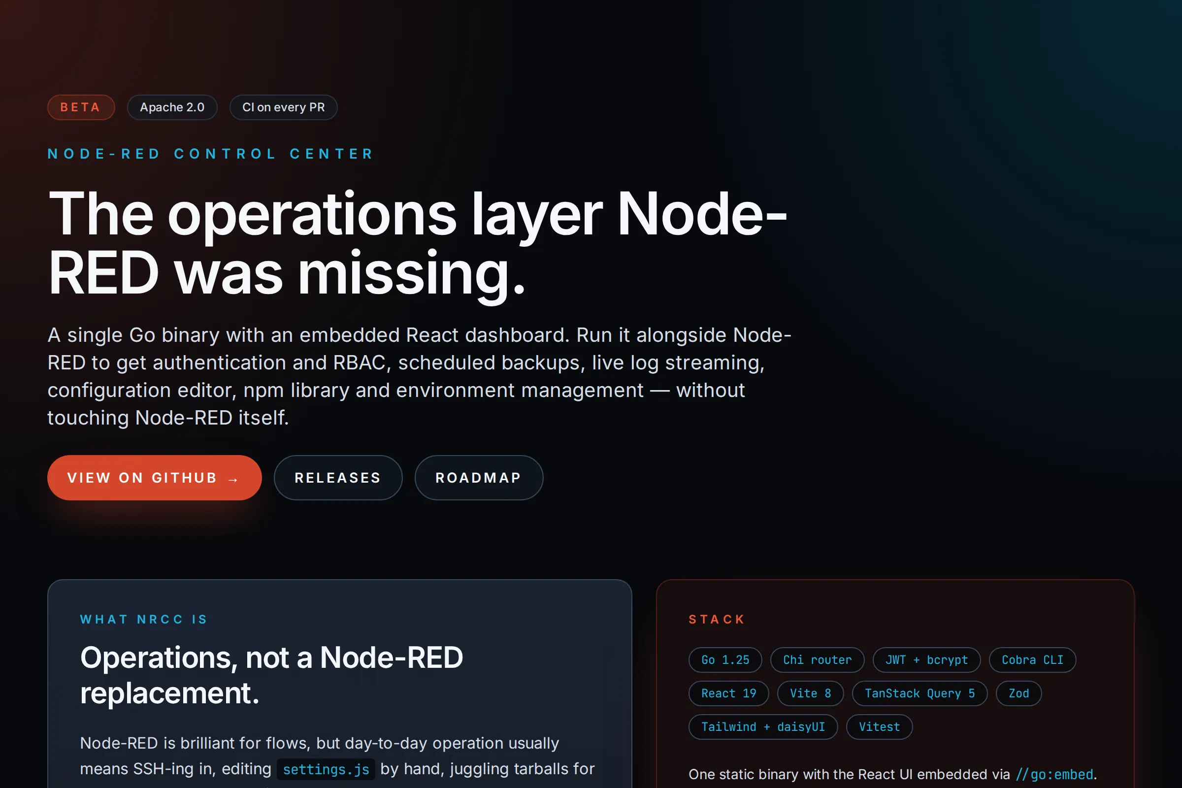 NRCC — Node-RED Control Center